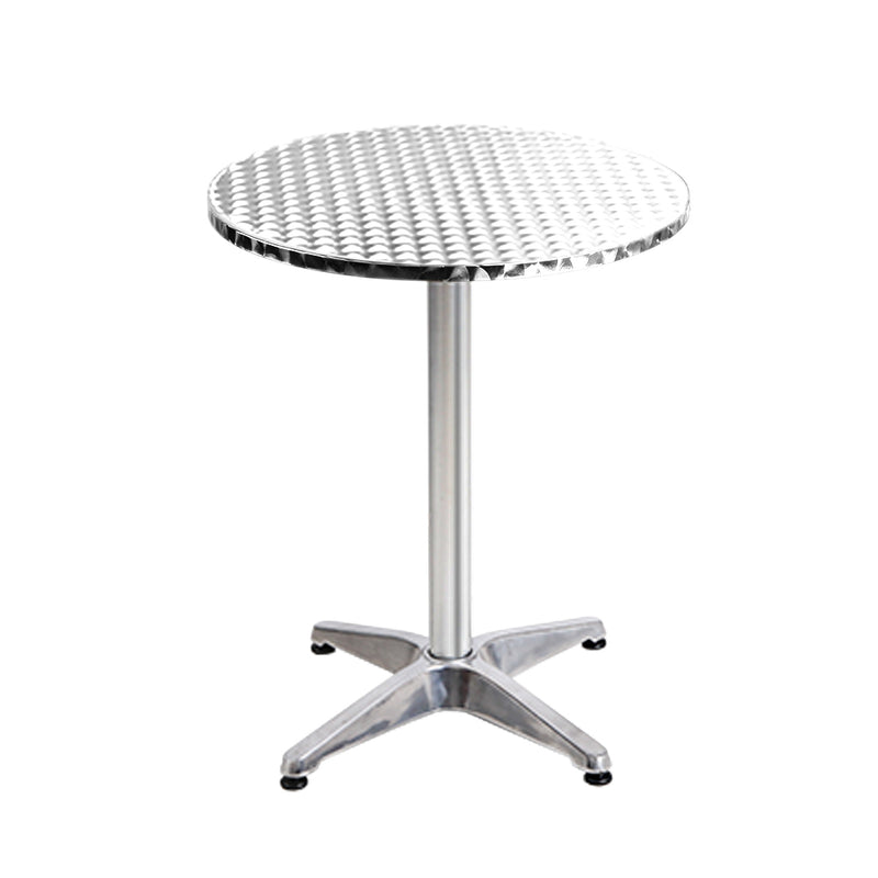 1 x Bar Table Aluminium/Stainless Steel - Round