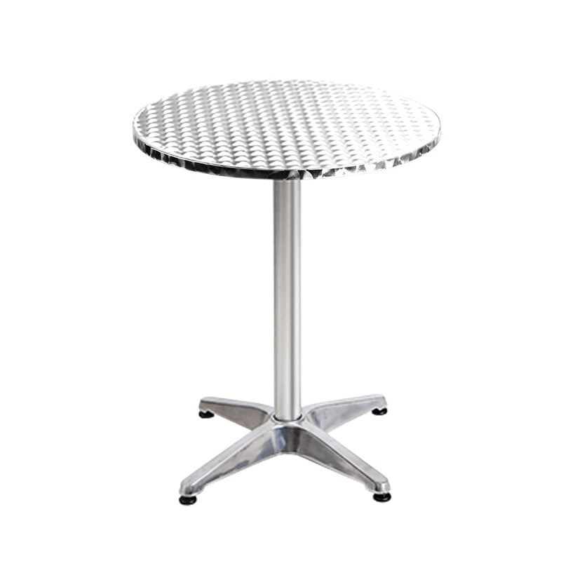 4 x Bar Table Aluminium/Stainless Steel - Round