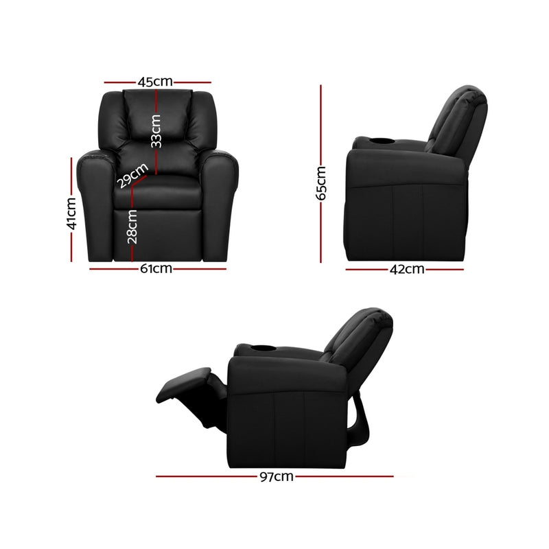 Kids Recliner - Black