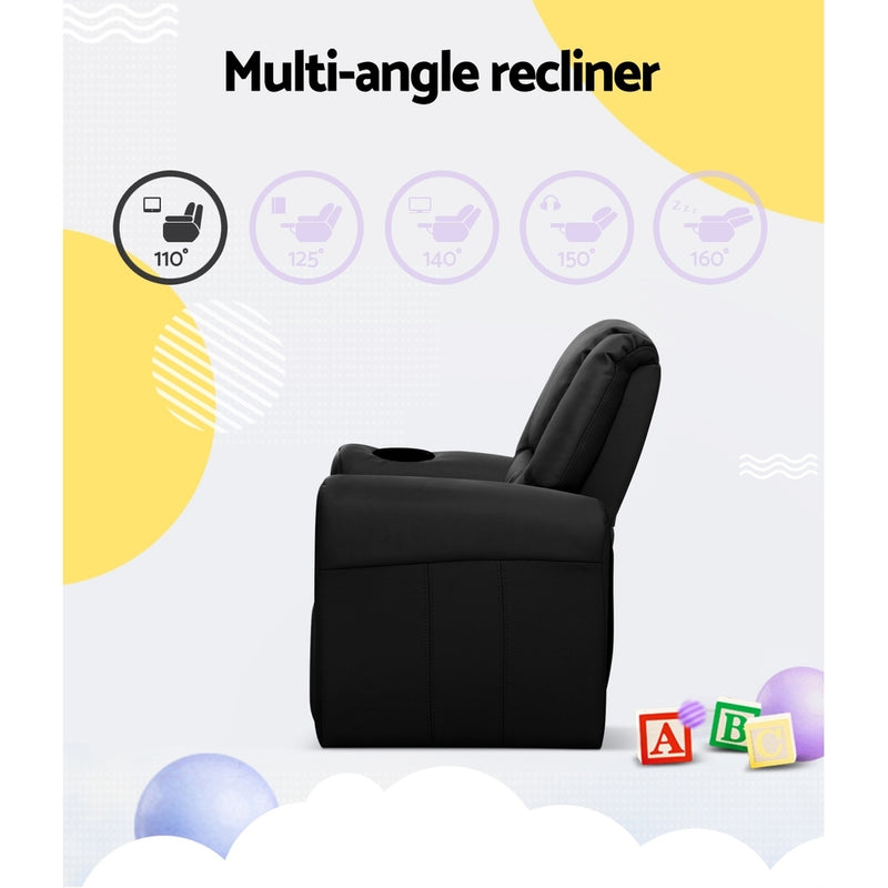 Kids Recliner - Black