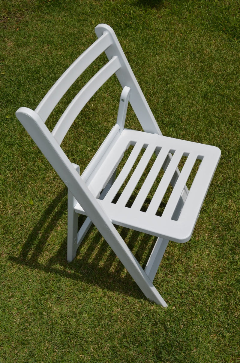 Slatted White Wedding chairs