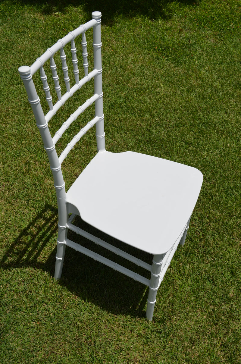 White Monobloc tiffany chair