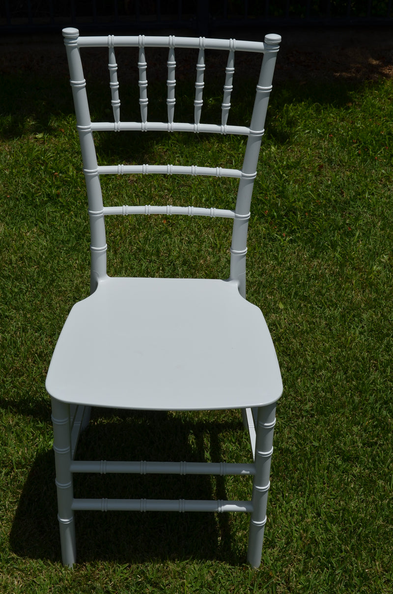 White Tiffany wedding chairs