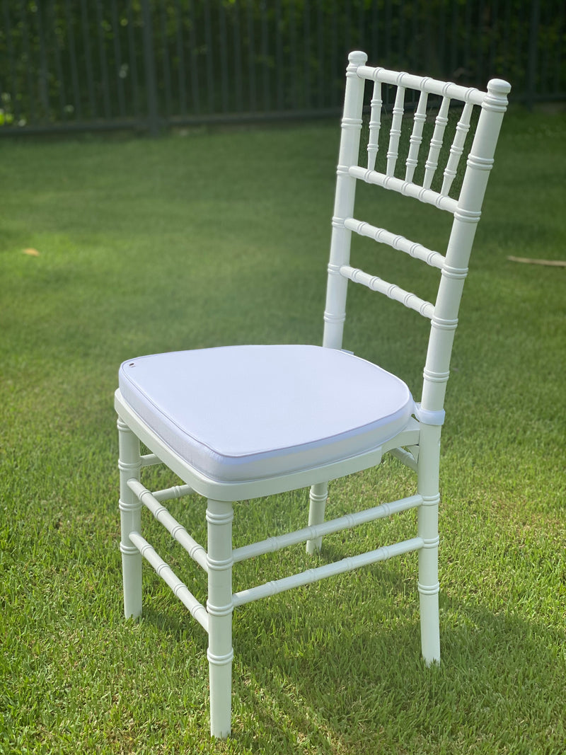 Timber White Tiffany Chair  - with White Cushion -$70