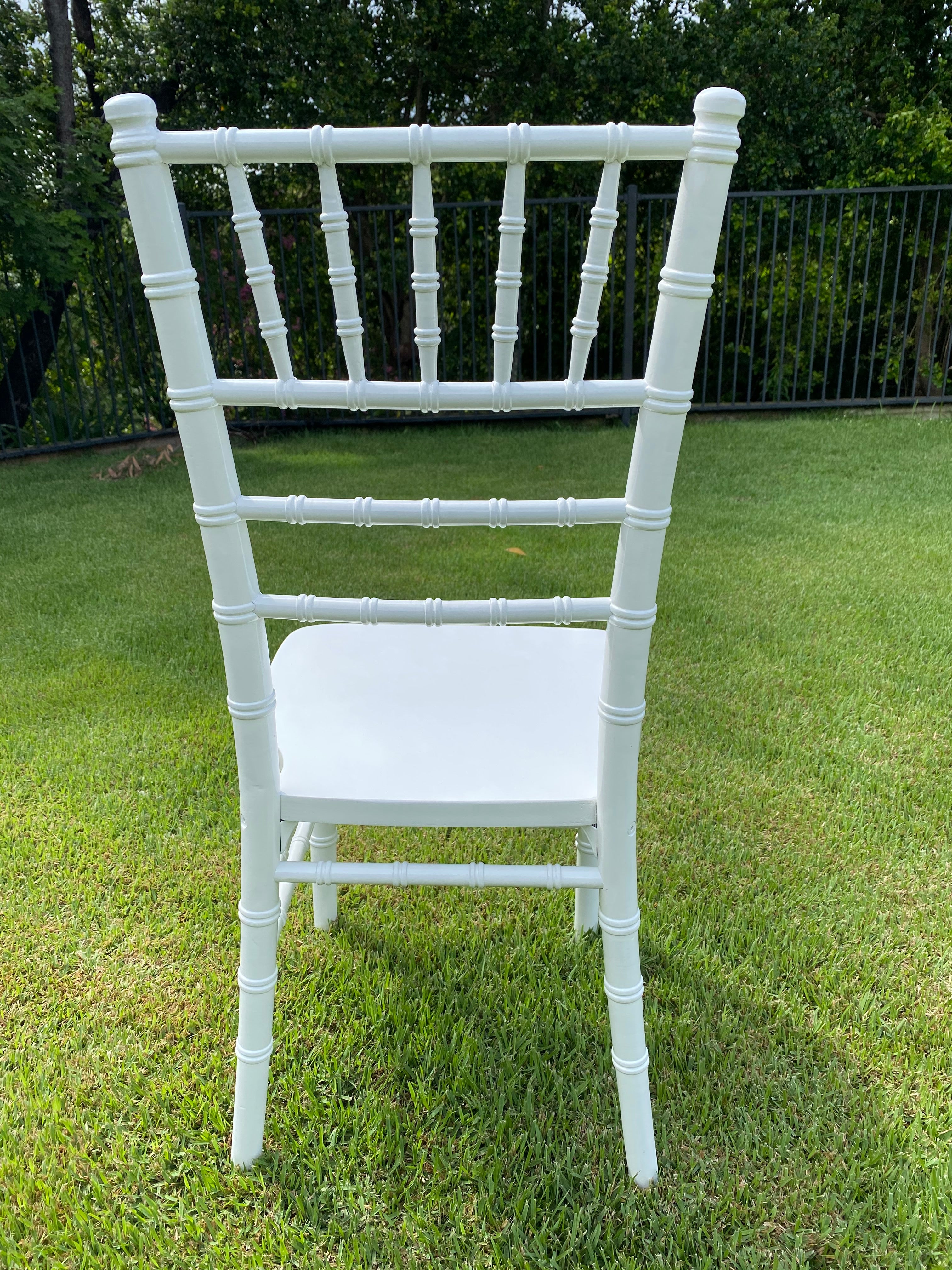 Timber White Tiffany Chair  - with White Cushion -$70