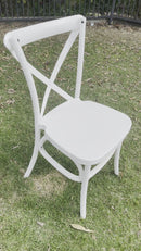 Cross back Chair - Resin White