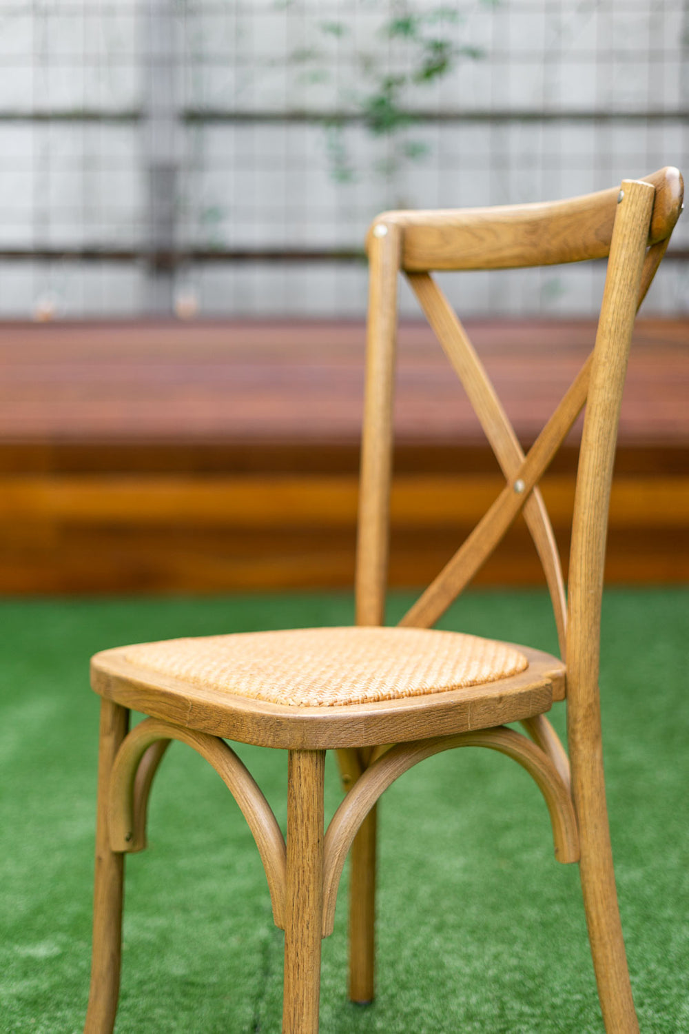 Bentwood Crossback Chair Oakwood Rattan Seat - Main Image