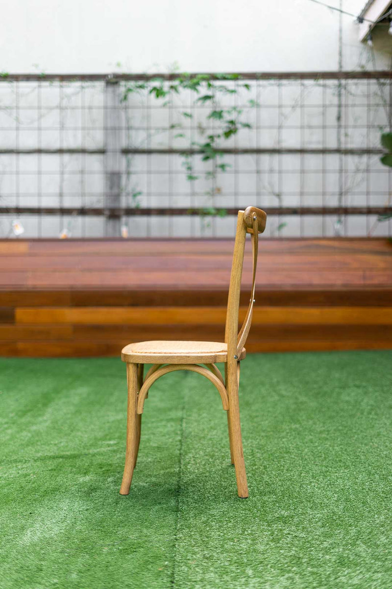 bentwood Crossback Chair with rattan seat