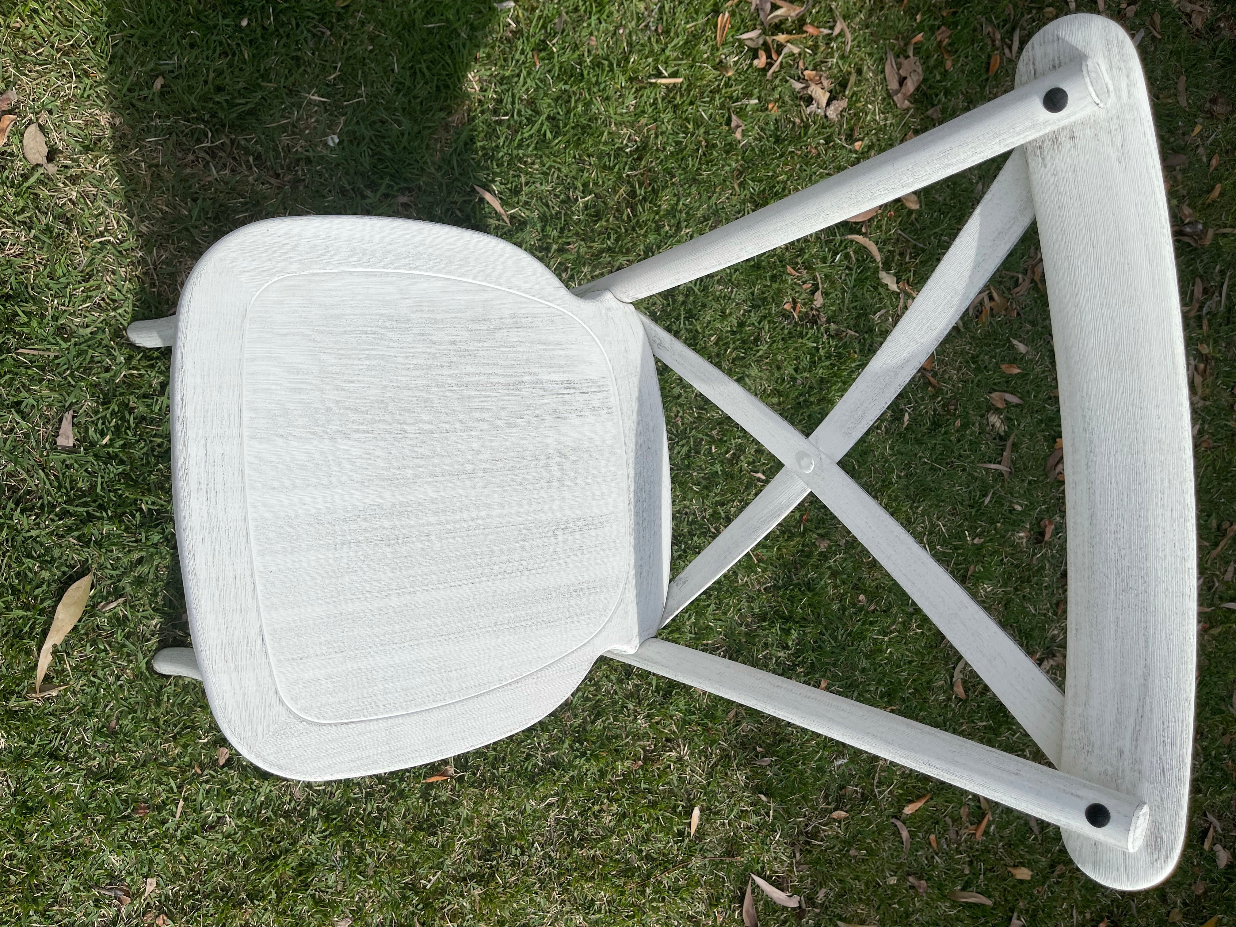 crossback chair white wood