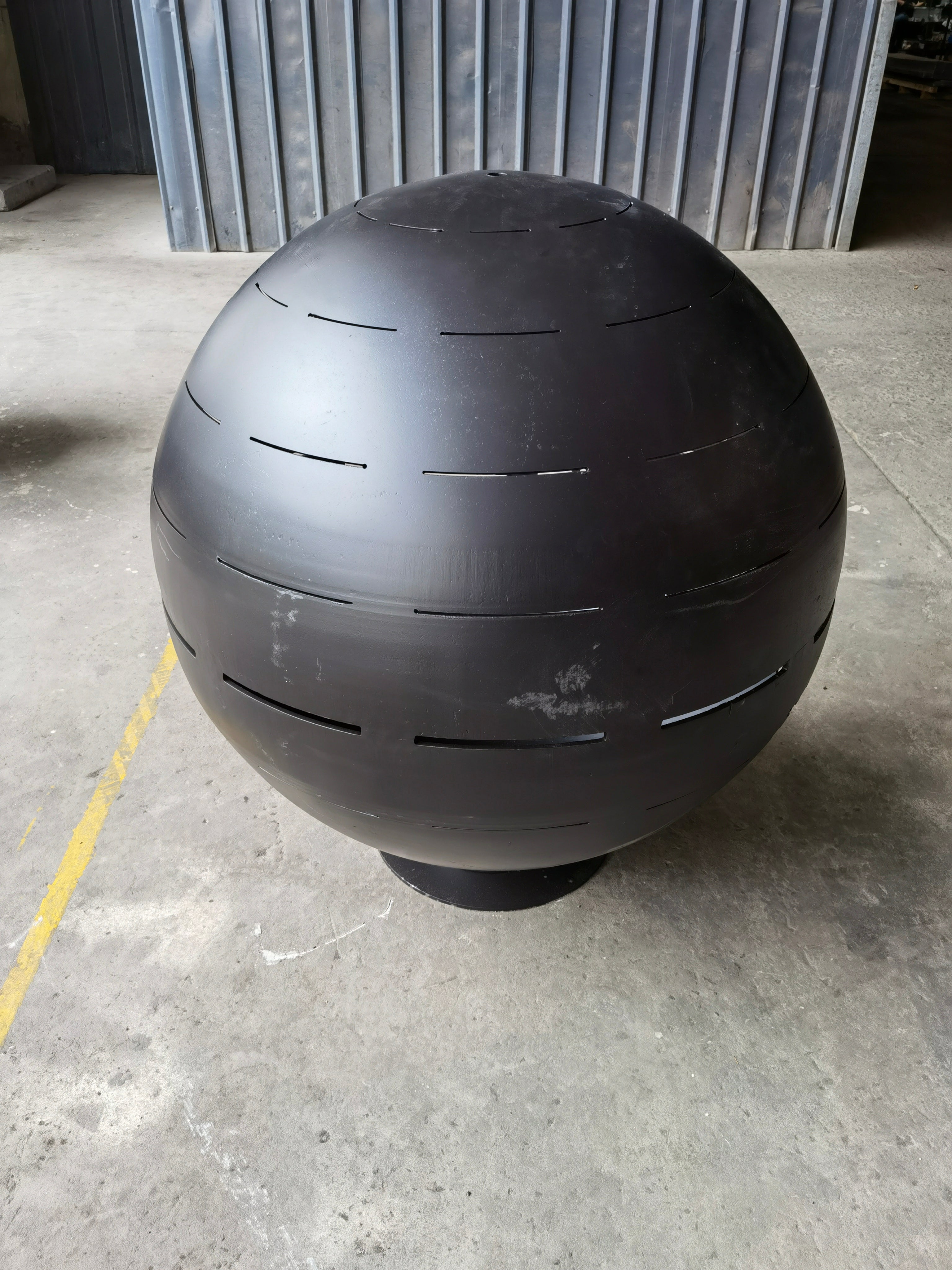 Black Death Star fire pit back view