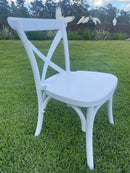 Kids Cross Back Chairs - White