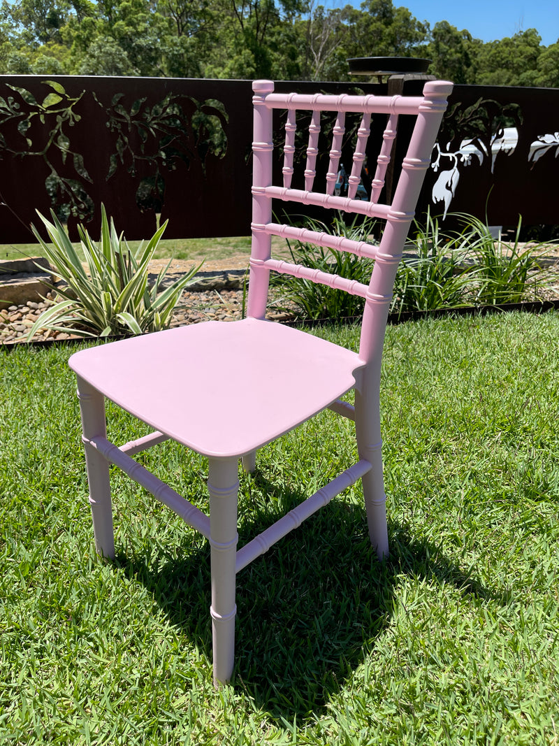 Kids Tiffany Chair Pink Resin | Kids Chiavari Chair -$30 each