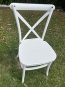 Cross back Chair - Resin White