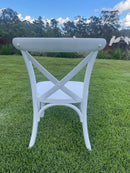 Kids Cross Back Chairs - White