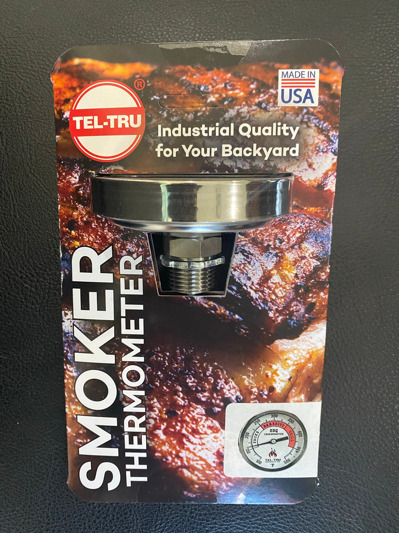Tel-Tru 4" Stem Barbecue Grill Thermometer BQ300- Silver/Red, 3" Dial
