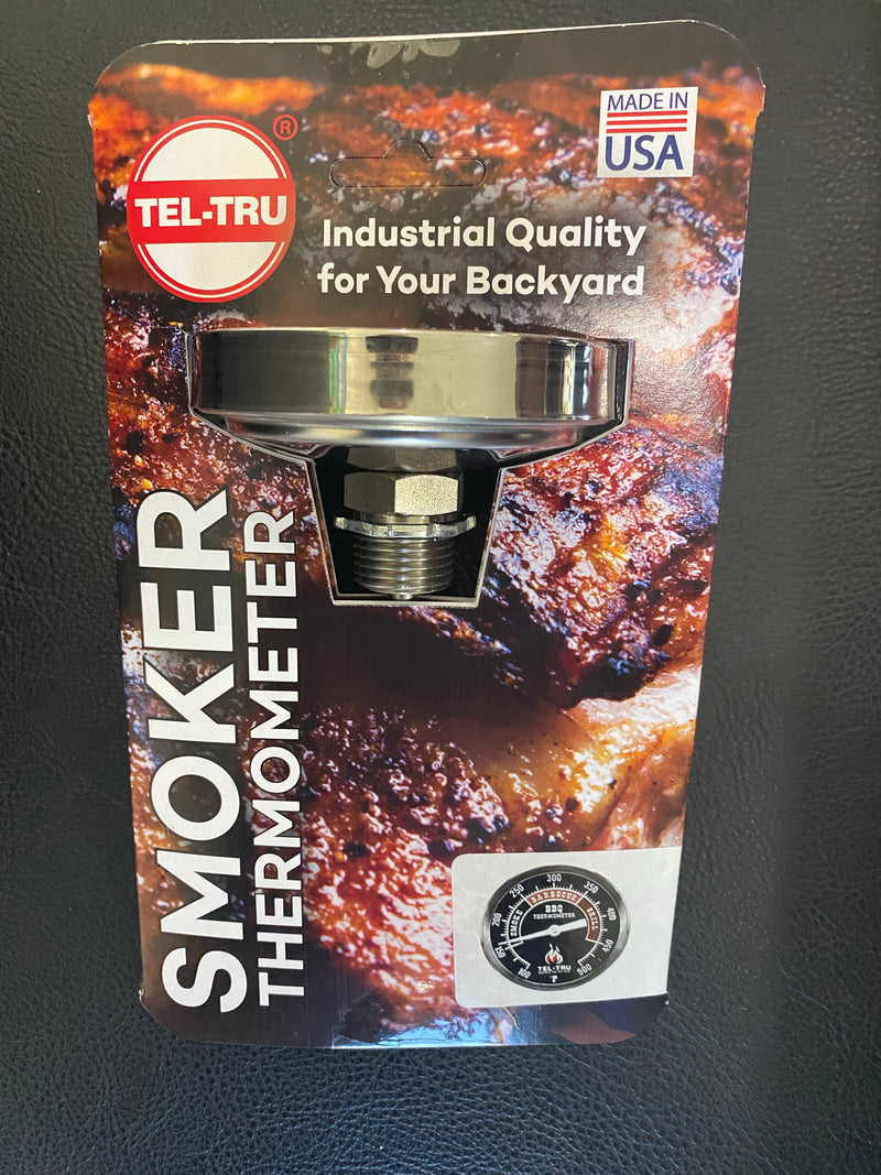 Tel-Tru 2.5" Stem BQ300 BBQ Thermometer RED/BLACK