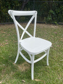 Cross back Chair - Resin White