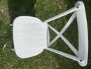 Cross back Chair - Resin Faux White Wood