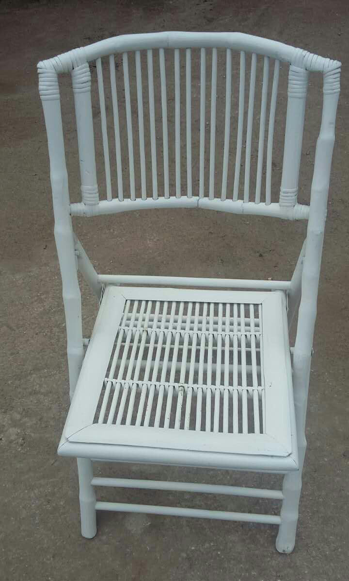 Bamboo White Chair