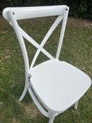 White Resin Crossback chairs