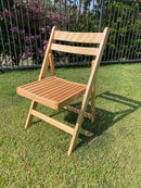 Slatted Americana Chairs - Natural Timber