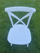 Kids Cross Back Chairs - White