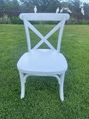Kids Cross Back Chairs - White