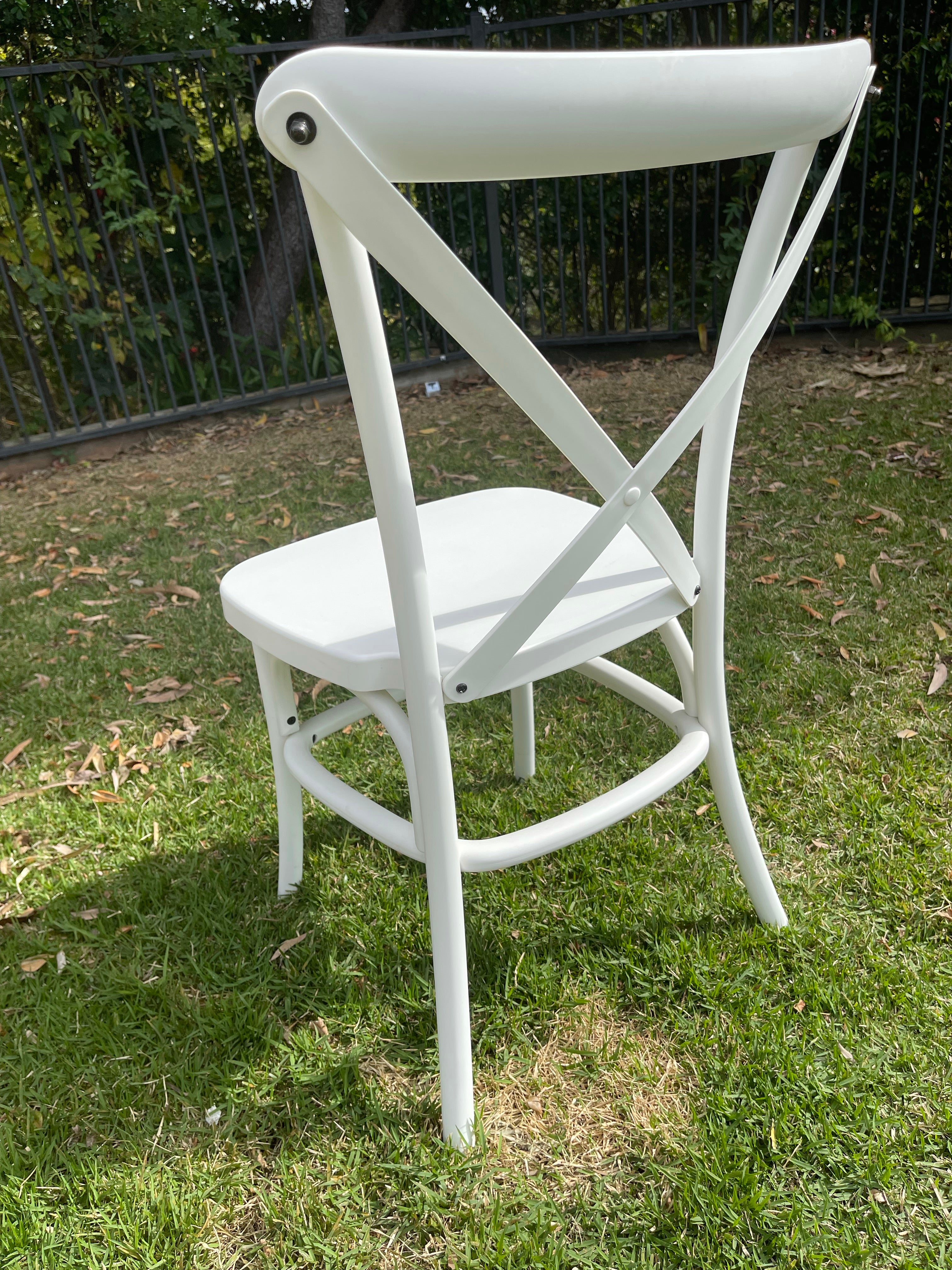 Cross back Chair - Resin White