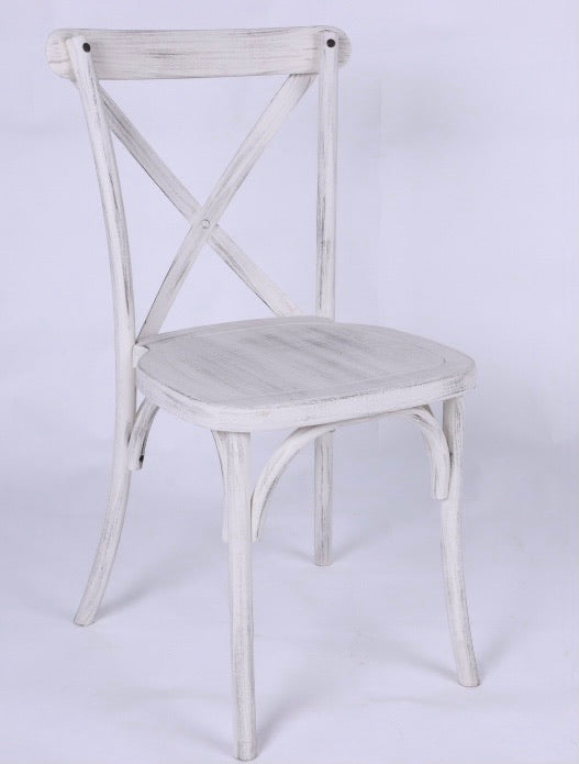 Resin Crossback wood look chair