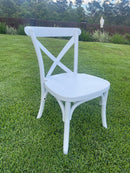 Kids Cross Back Chairs - White