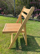 Slatted Americana Chairs - Natural Timber
