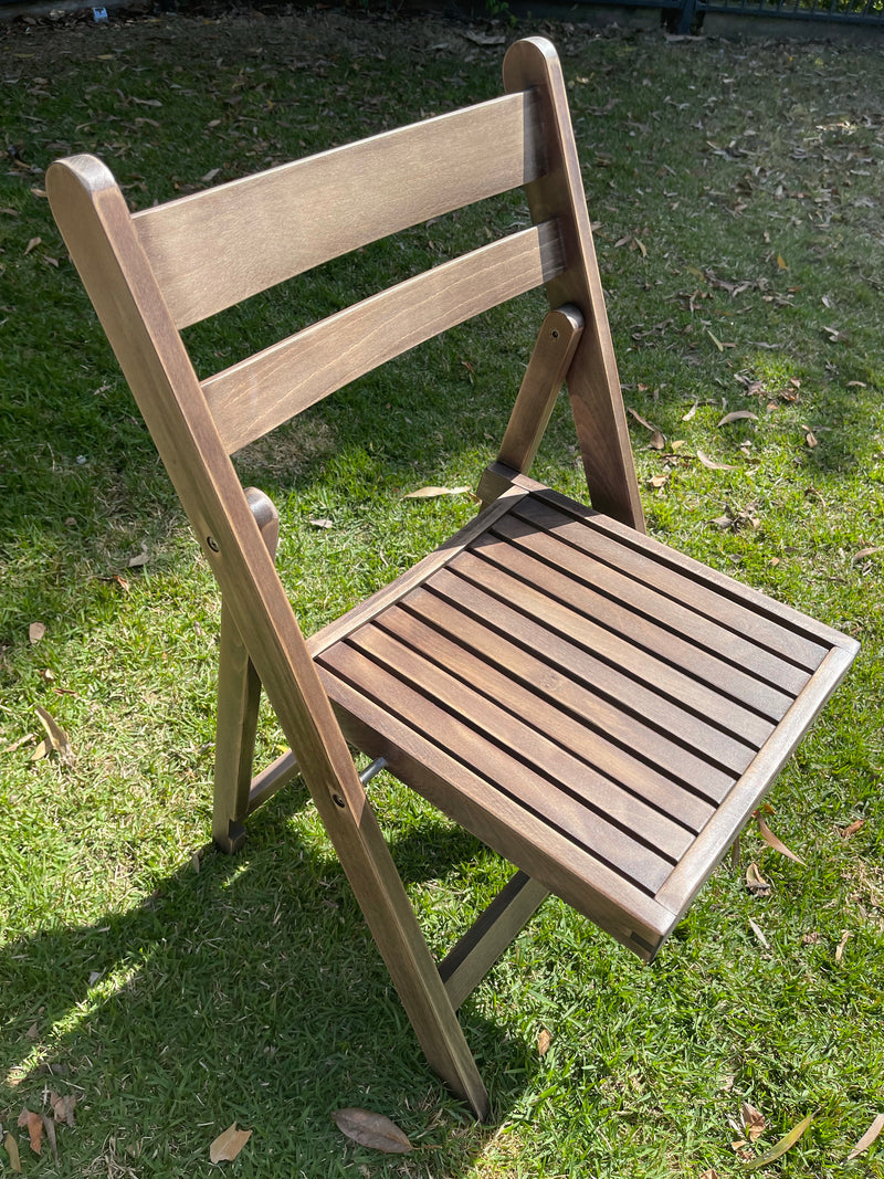 Slatted Americana Chairs - Dark Timber