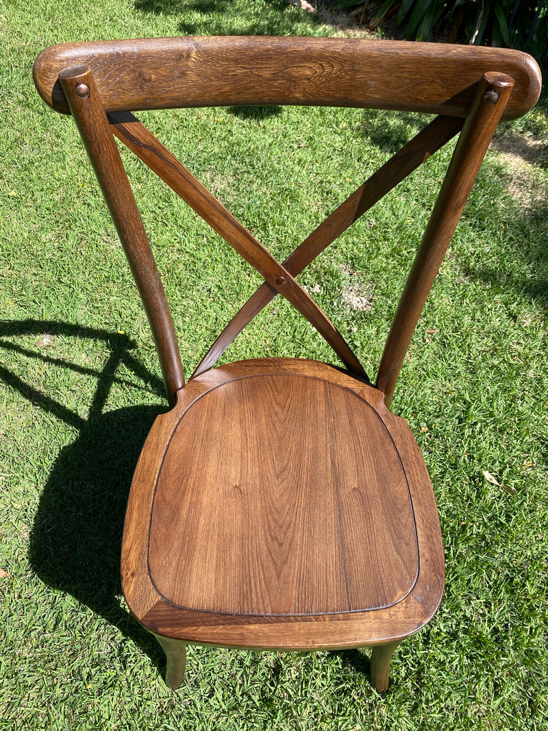 Dark Oakwood Cross back Chair