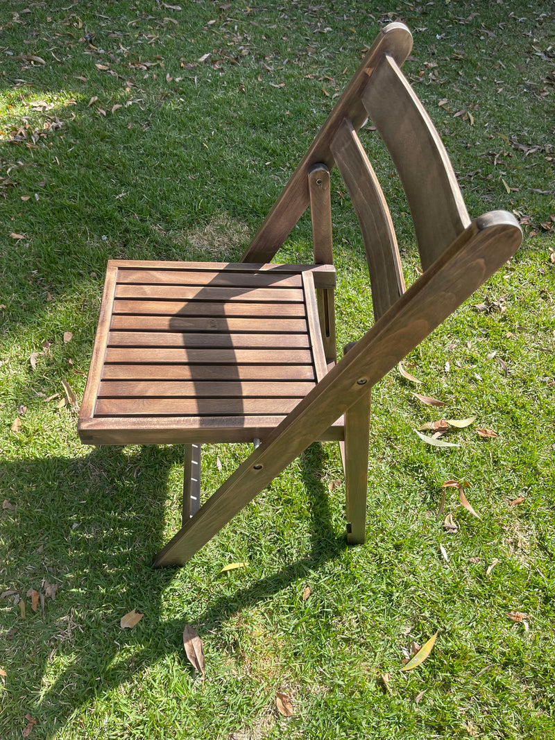 Slatted Americana Chairs - Dark Timber