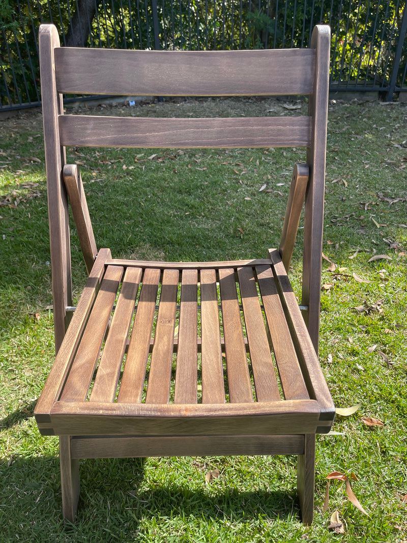 Slatted Americana Chairs - Dark Timber