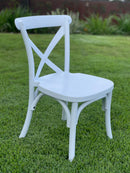 Kids Cross Back Chairs - White