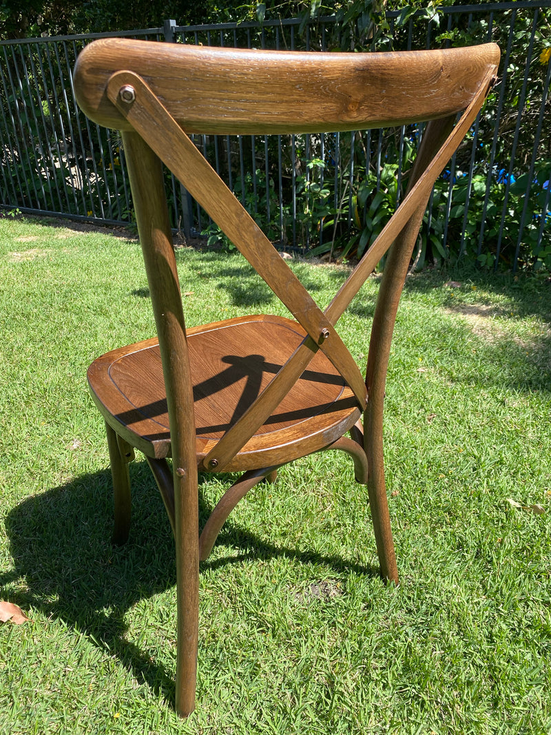 Dark Oakwood Cross back Chair