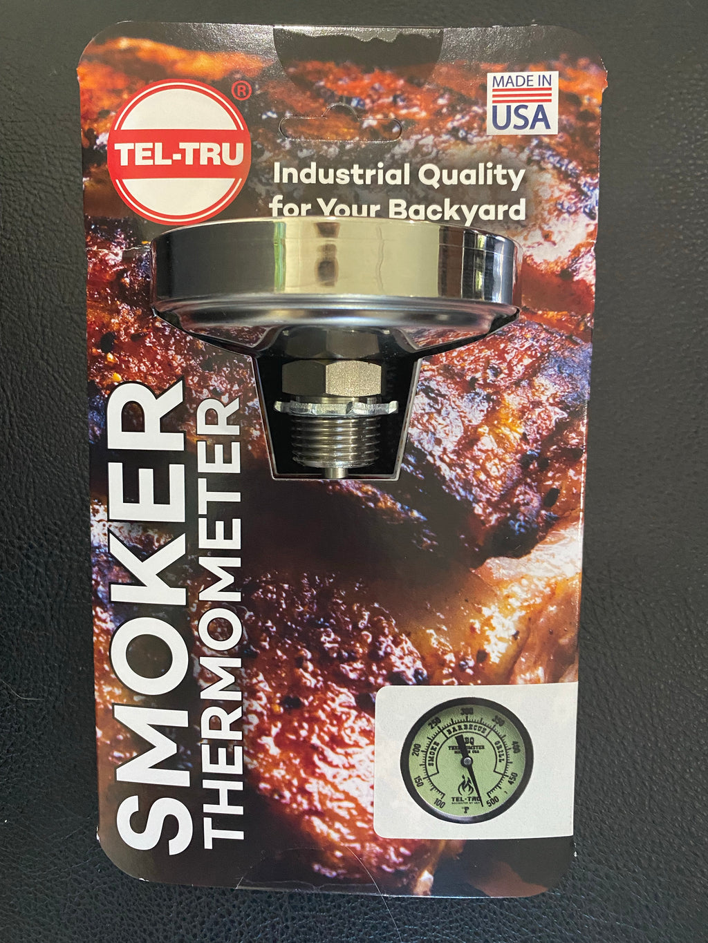 Tel-Tru BQ300 3 Glow Dial Barbecue Thermometer, 2.5 Stem