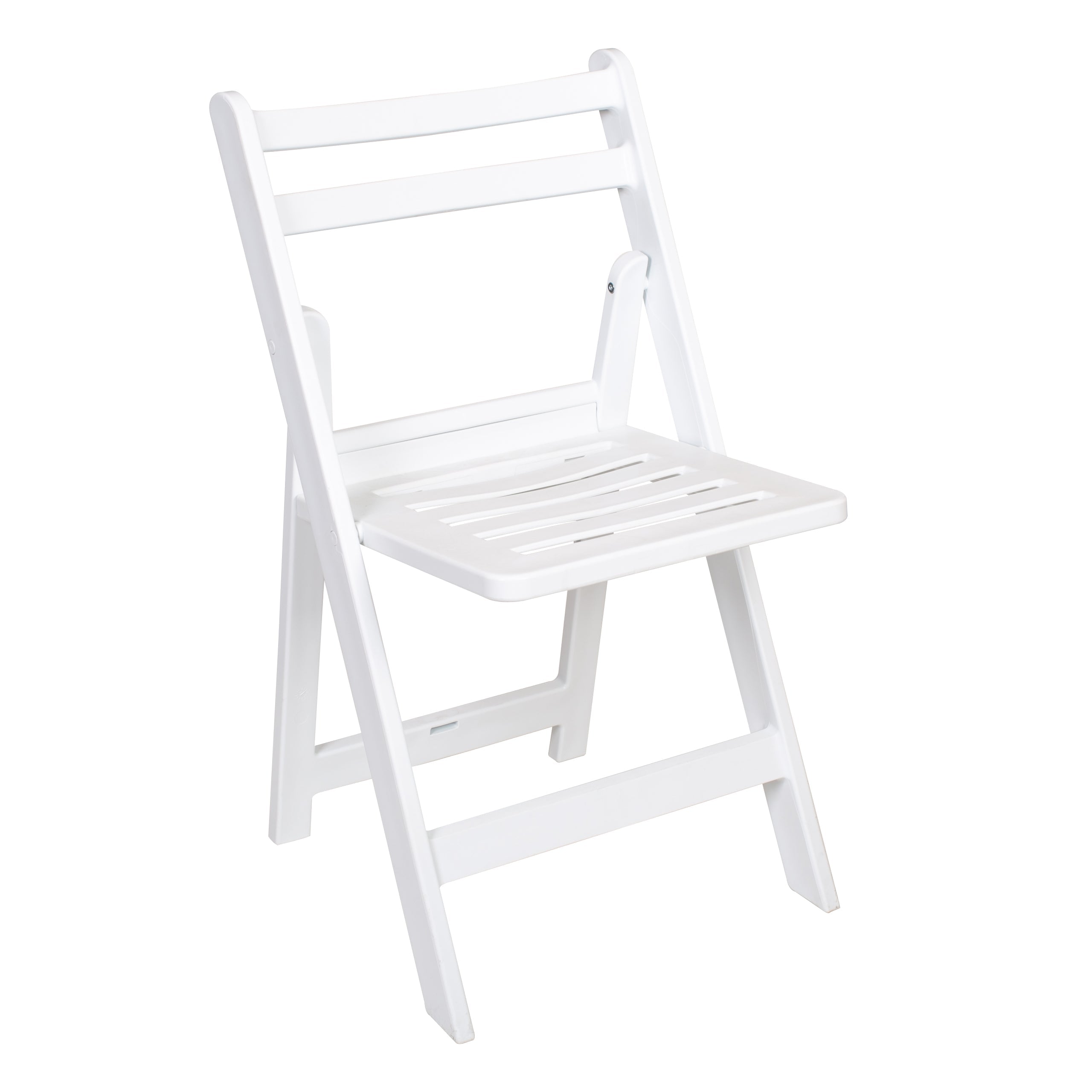 White Americana resin folding chair for events