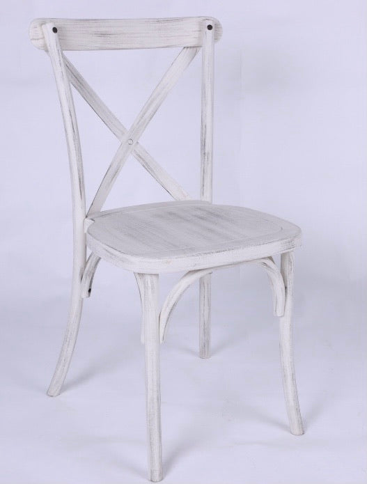 white and wood chair
