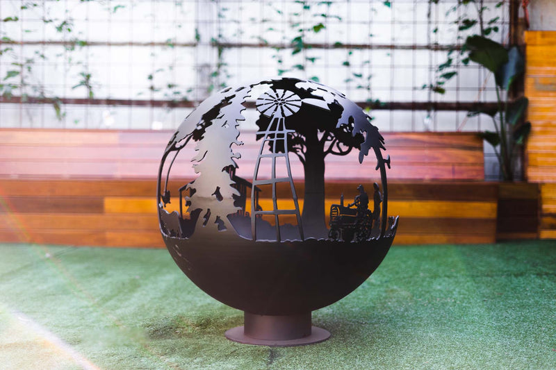 windmill fire pit sphere